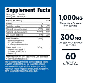 Nutricost Extrait de Sureau et Racine de Gingembre bouteille ouverte