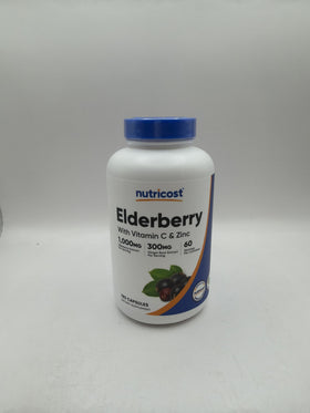 Nutricost Extrait de Sureau et Racine de Gingembre capsules dans une main