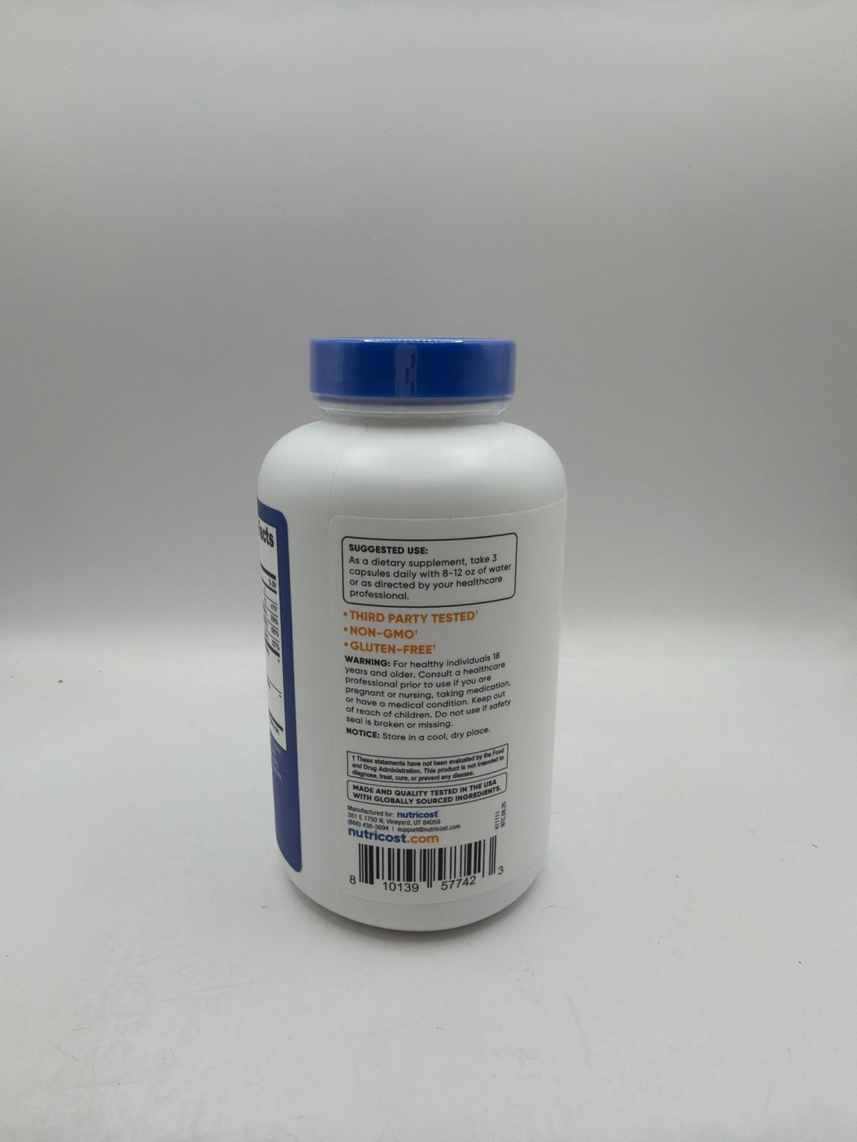 Nutricost Extrait de Sureau et Racine de Gingembre ingrédients principaux