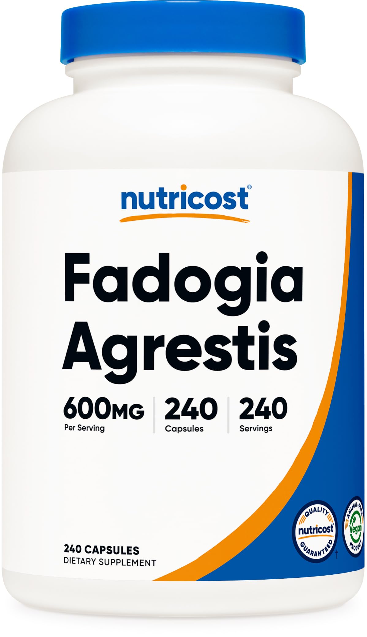 Nutricost Fadogia Agrestis 600mg 240 Capsules - vue avant