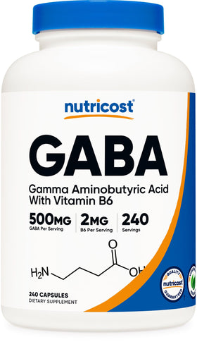 Nutricost GABA 500mg gélules végétales avant