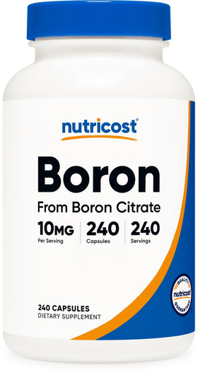 Nutricost gélules de Bore 10mg, vue de l'avant
