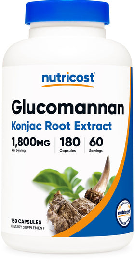 Nutricost Glucomannan 1 800 mg bouteille vue de face