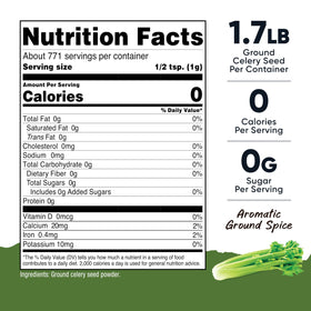 Nutricost Graines de Céleri Moulu 890g vue latérale