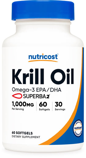 Nutricost Huile de Krill 1000mg gélules molles avant