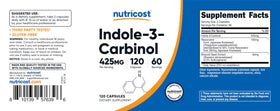 Nutricost Indole-3-Carbinol avec étiquette des ingrédients