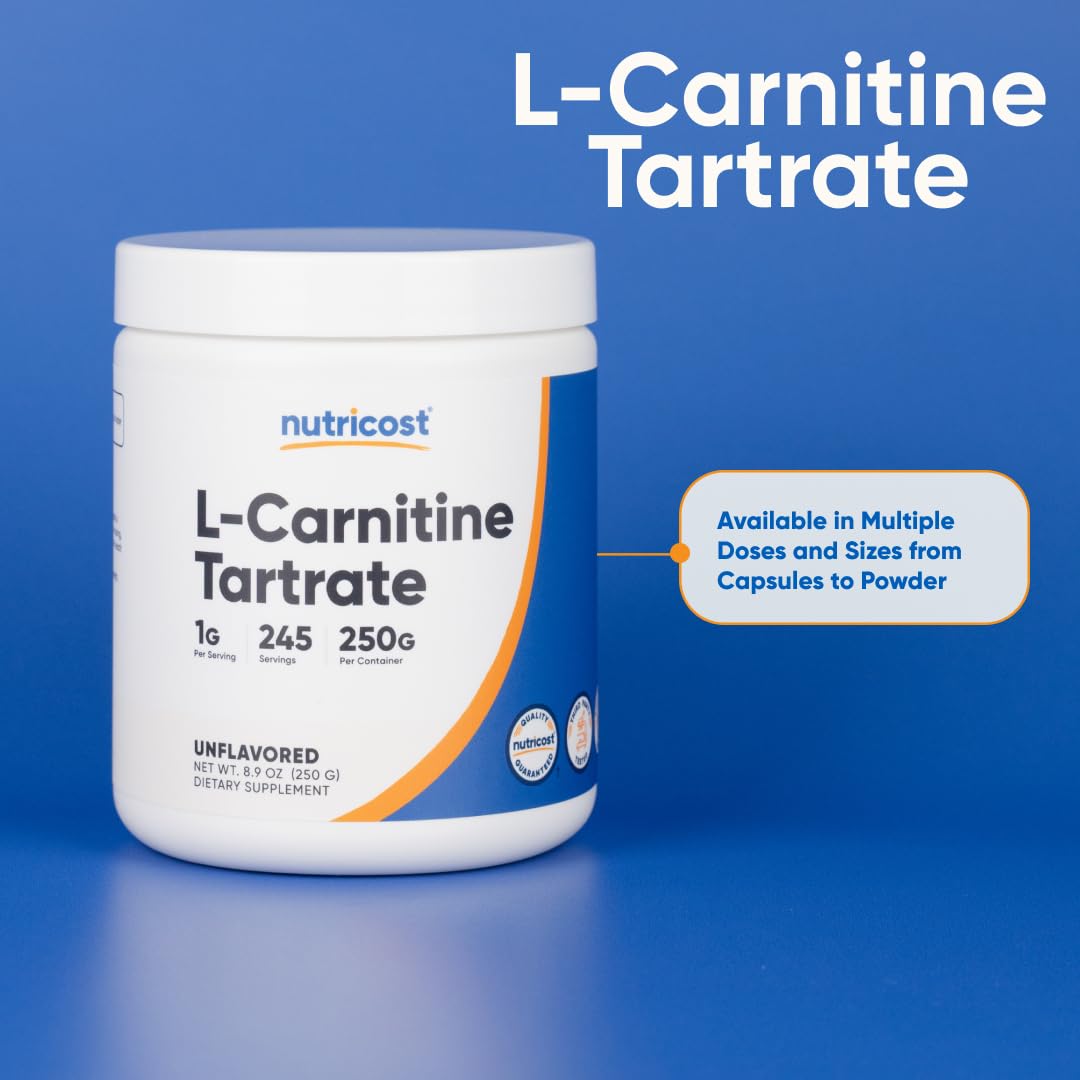 Nutricost L-Carnitine Tartrate 250g, informations nutritionnelles