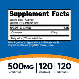 Nutricost L-Carnosine bottle with capsules