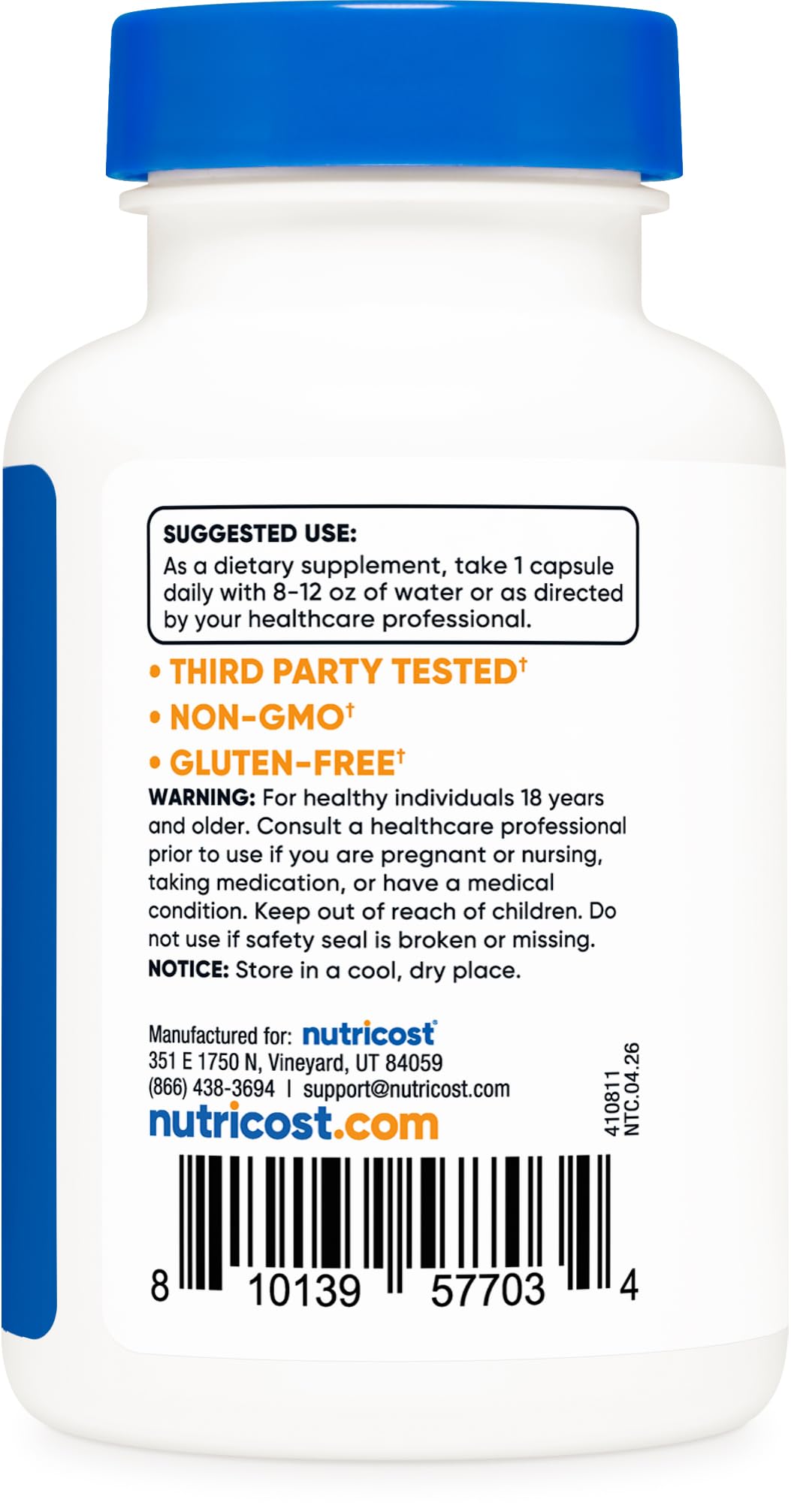 Nutricost L-Ergothioneine avec des champignons en arrière-plan