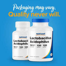 Nutricost Lactobacillus Acidophilus 10 milliards CFU étiquette des ingrédients
