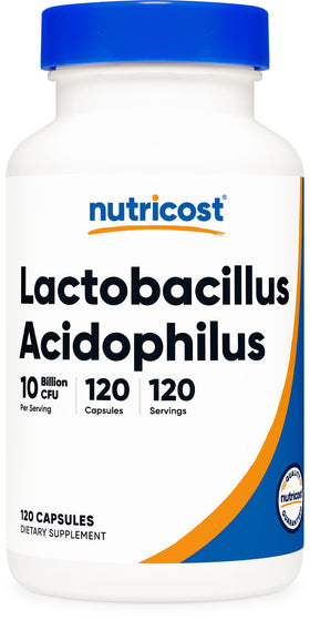 Nutricost Lactobacillus Acidophilus 10 milliards CFU flacon avant