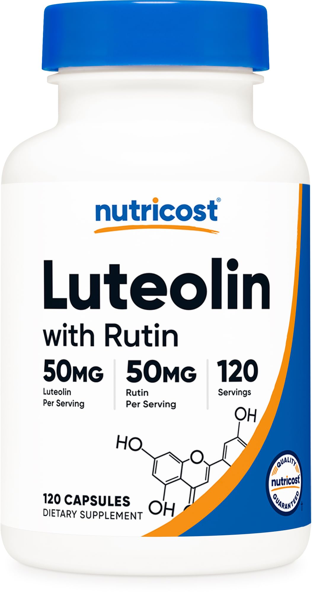 Nutricost Luteoline avec Rutin 100mg bouteille vue de face