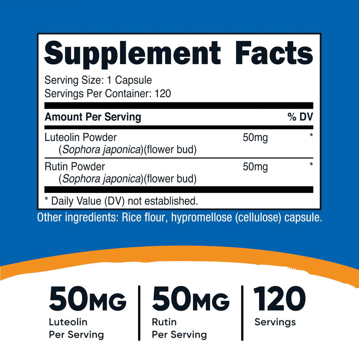 Nutricost Luteoline avec Rutin 120 capsules végétales