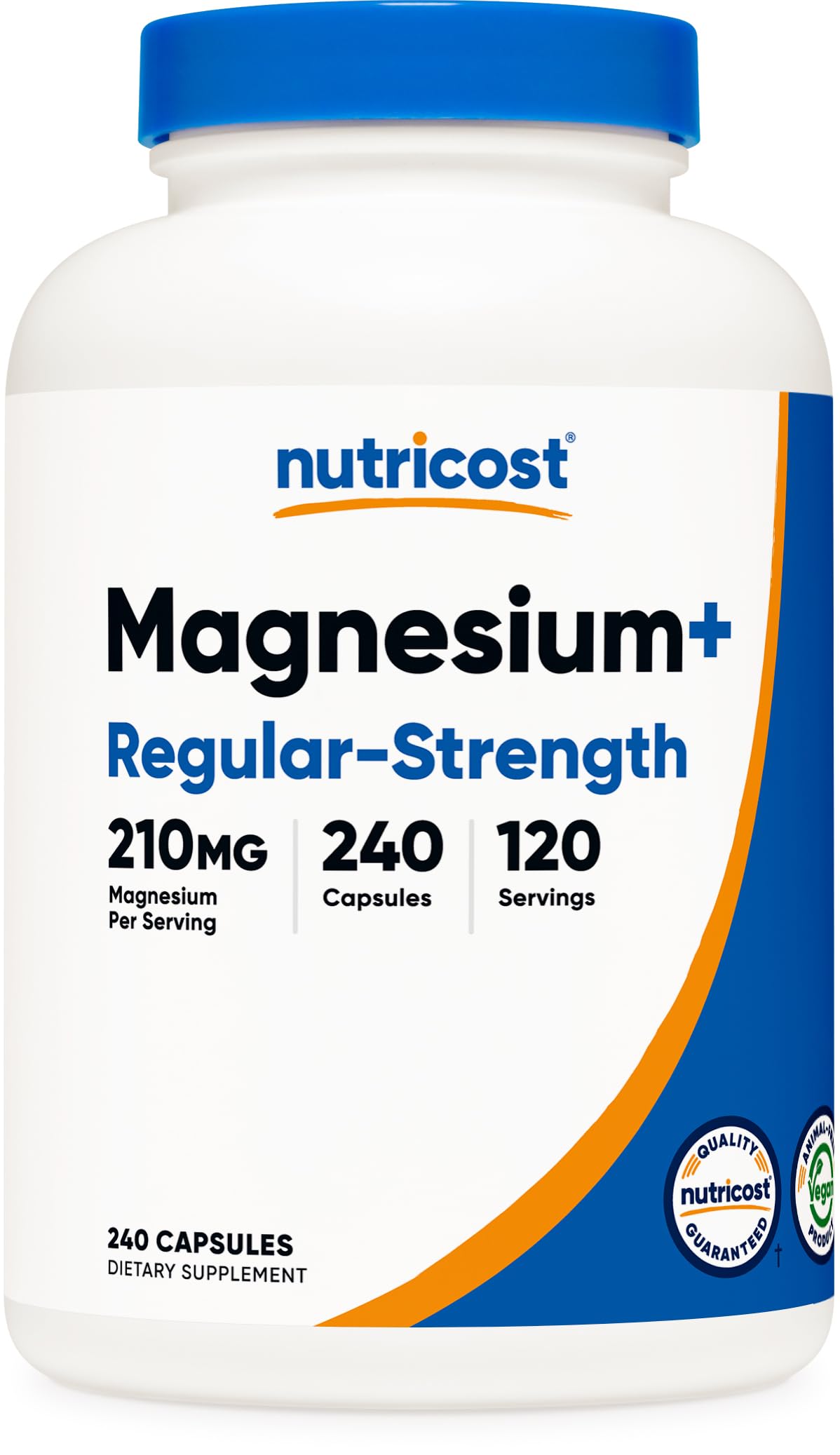 Nutricost Magnesium+ 240 capsules vue de face