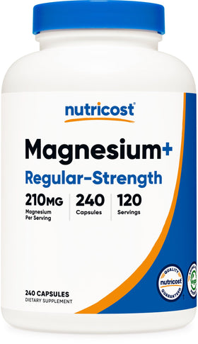 Nutricost Magnesium+ 240 capsules vue de face