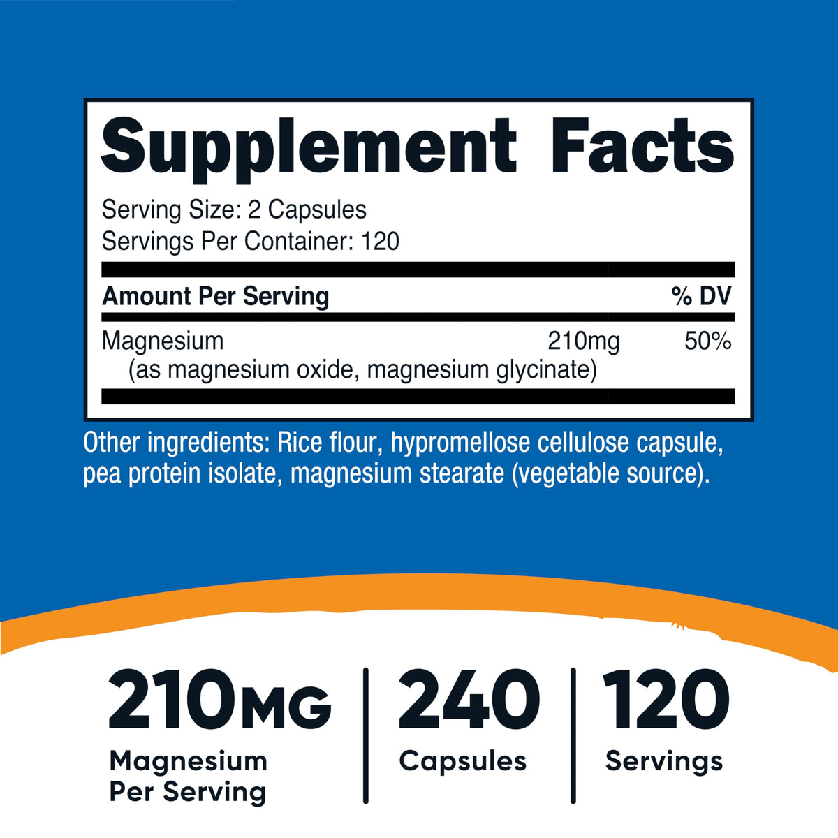 Nutricost Magnesium+ bouteille avec étiquette visible