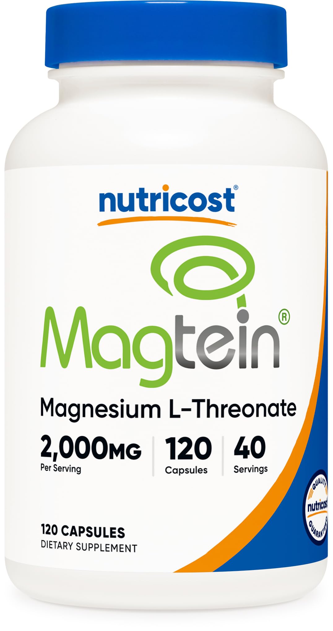 Nutricost Magnésium L-Thréonate 2000mg 120 capsules vue avant