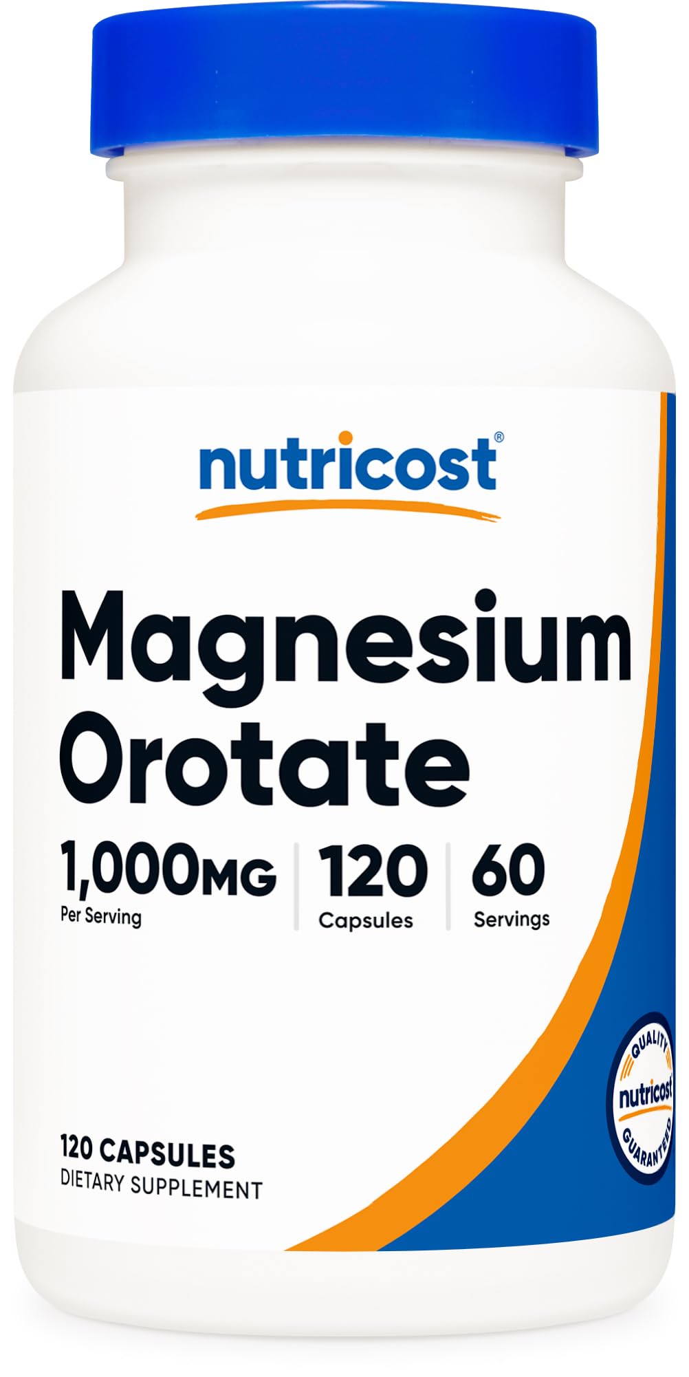 Nutricost Magnésium Orotate 1000mg bouteille vue de face