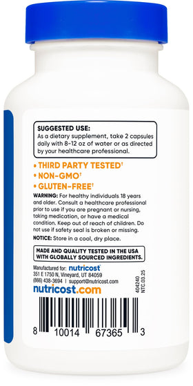 Nutricost Magnésium Orotate 1000mg vue de côté