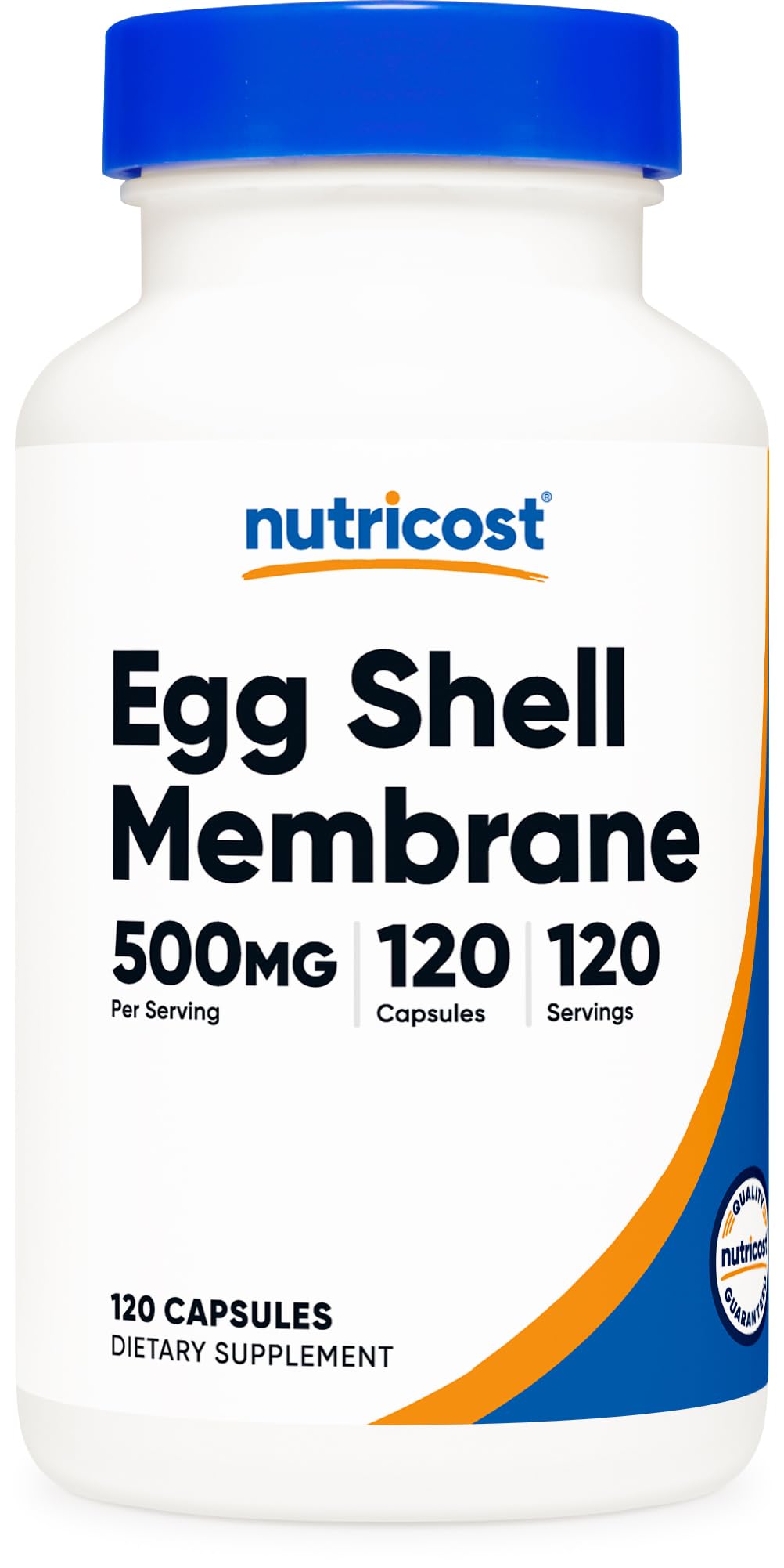 Nutricost Membrane de Coquille d'Œuf 500 mg 120 Capsules - Flacon avant