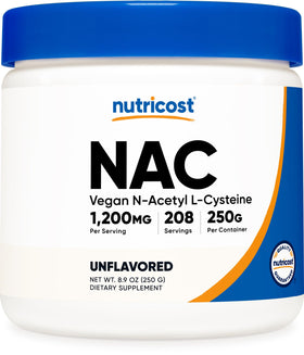 Nutricost N-Acetyl L-Cystéine Poudre 250g vue de face