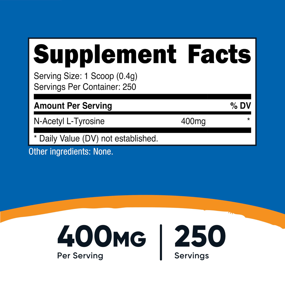 Nutricost N-Acetyl L-Tyrosine Poudre 100g emballage