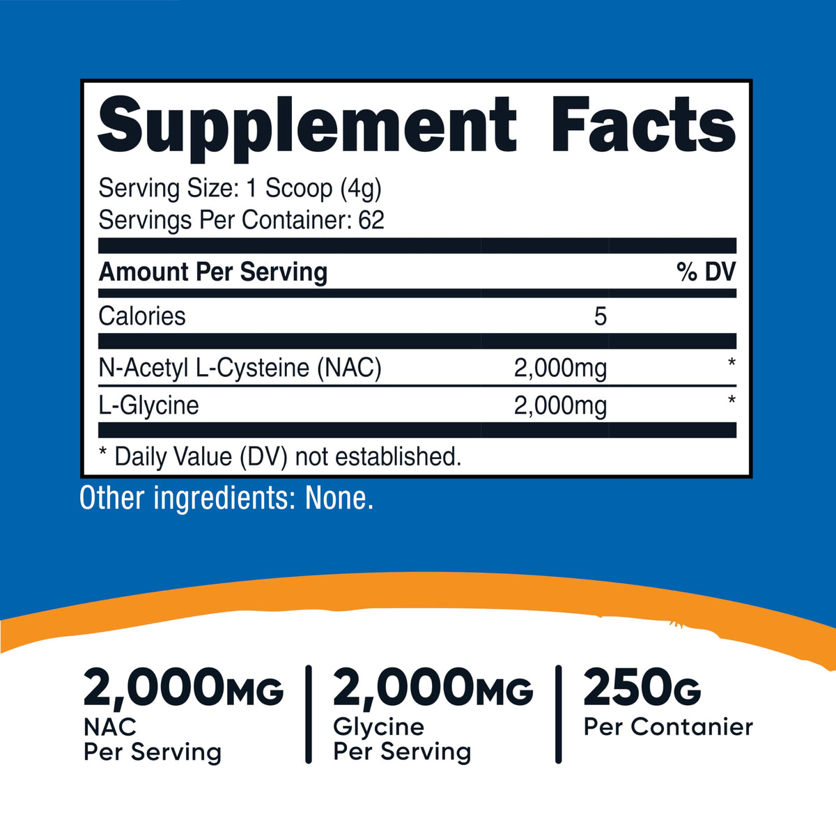 Nutricost NAC + Glycine Poudre 250g en utilisation dans un shake