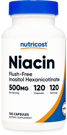 Nutricost Niacine Flush-Free 500mg 120 capsules, vue avant
