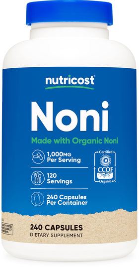 Nutricost Noni Capsules 240 capsules vue de face