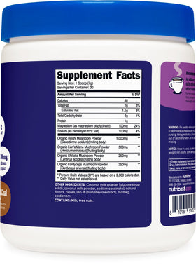 Nutricost Nutrizen PM boisson adaptogène Caramel Chai en préparation