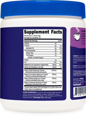 Nutricost Nutrizen PM Boisson Chocolat vue arrière avec informations nutritionnelles