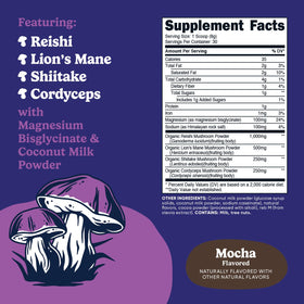 Nutricost Nutrizen PM contenant de 30 portions de boisson champignon mocha
