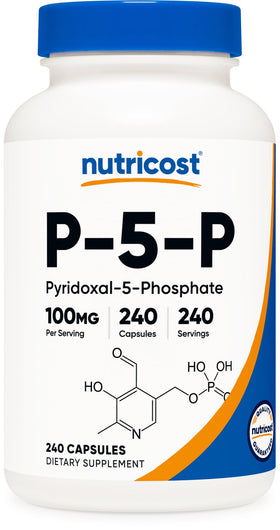 Nutricost P5P 240 capsules de vitamine B6 vue de face