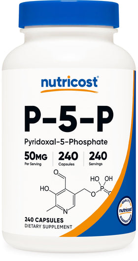 Nutricost P5P 50mg complément alimentaire 240 capsules vue avant