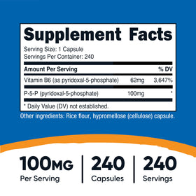 Nutricost P5P flacon de 240 capsules de vitamine B6