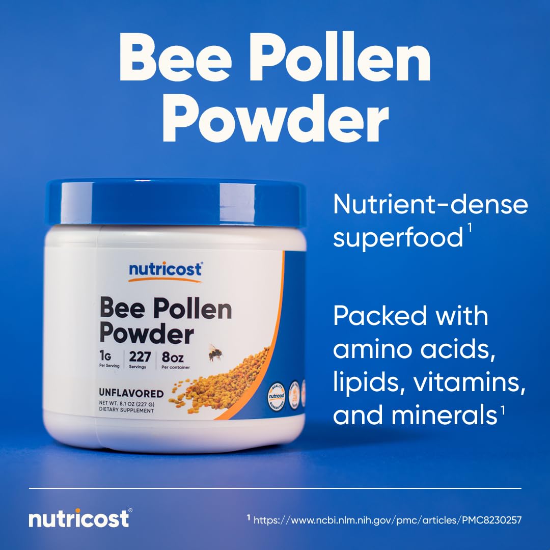 Nutricost Pollen d'Abeille en Poudre avec un smoothie