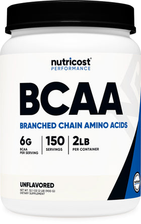 Nutricost Poudre BCAA 2:1:1 150 Portions Sans Saveur vue avant