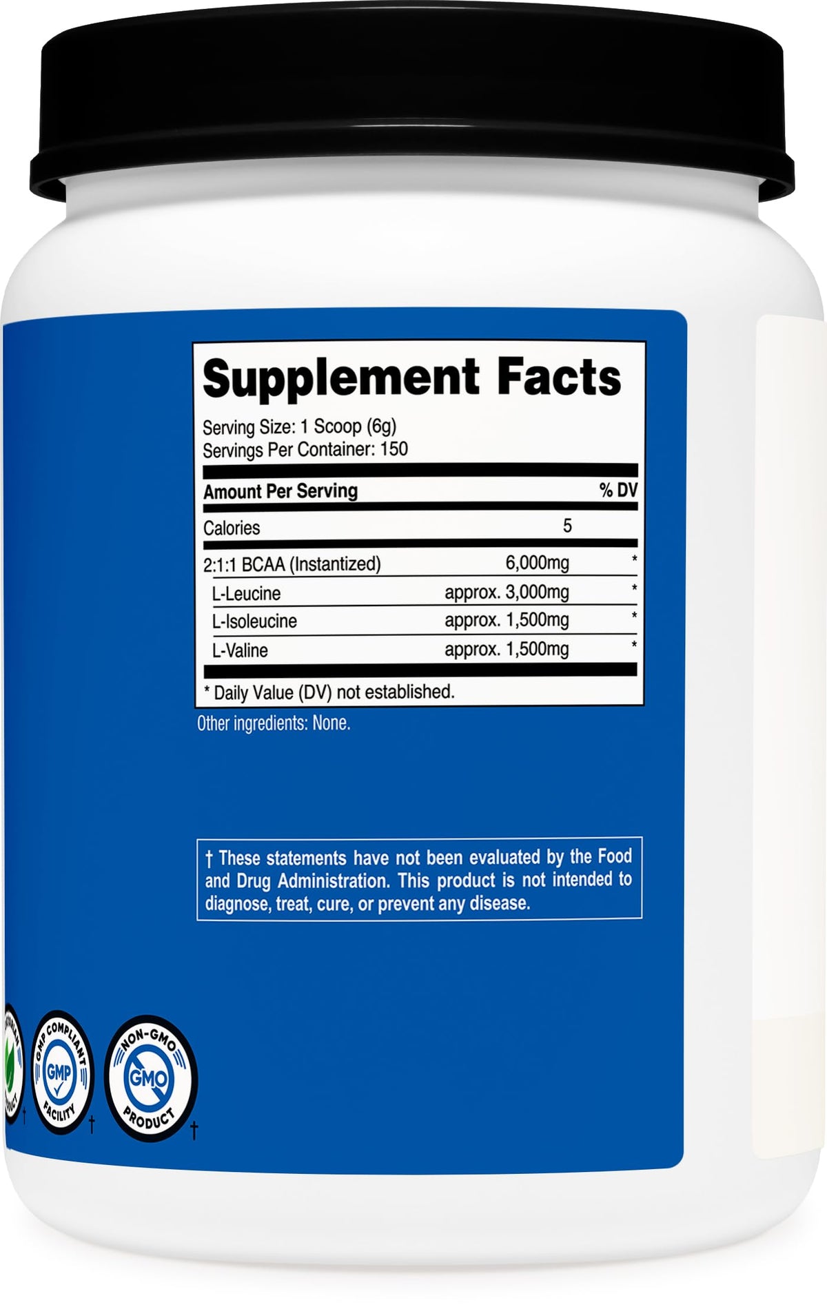 Nutricost Poudre BCAA 2:1:1 sur un fond neutre