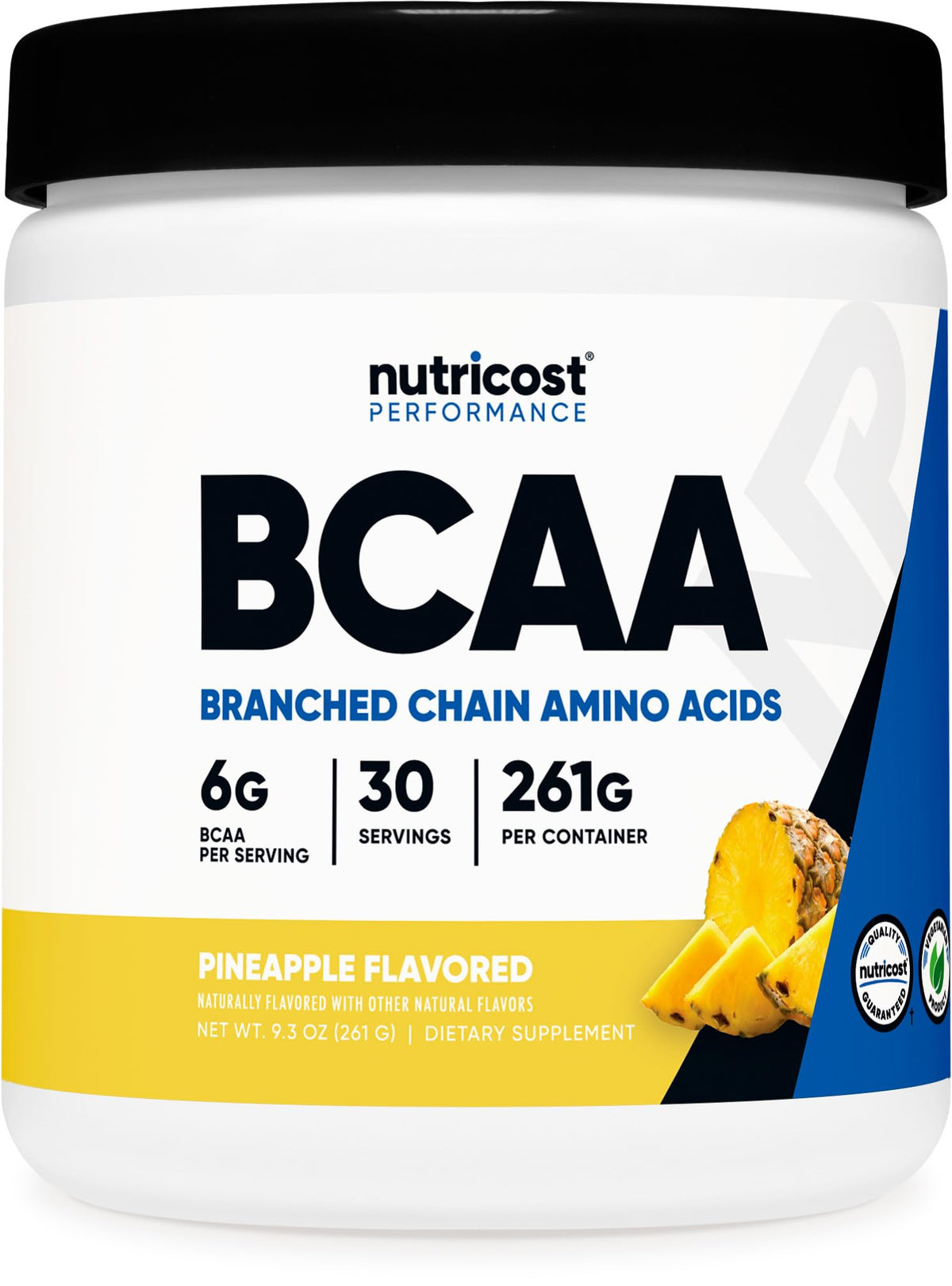 Nutricost Poudre BCAA ananas 30 portions vue de face