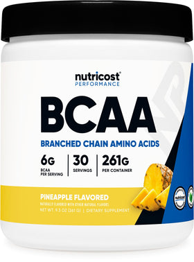Nutricost Poudre BCAA ananas 30 portions vue de face