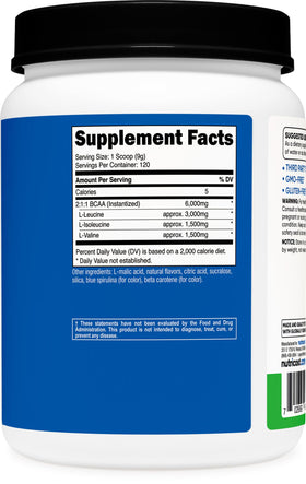 Nutricost Poudre BCAA Pomme Verte avec dosette incluse
