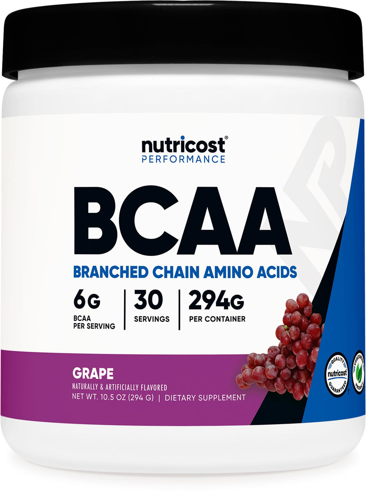 Nutricost Poudre BCAA Raisin 30 Portions vue avant