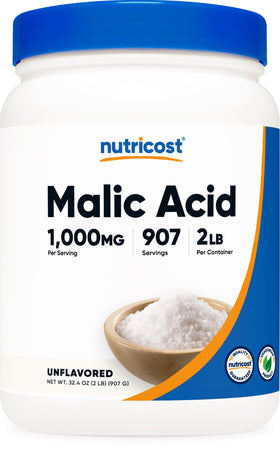Nutricost Poudre d'Acide Malique 2 LBS emballage avant