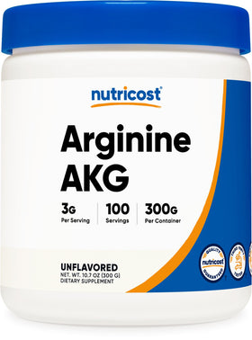 Nutricost Poudre d'Arginine AKG 300g vue de face