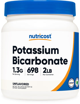 Nutricost Poudre de Bicarbonate de Potassium 2 LB vue de face