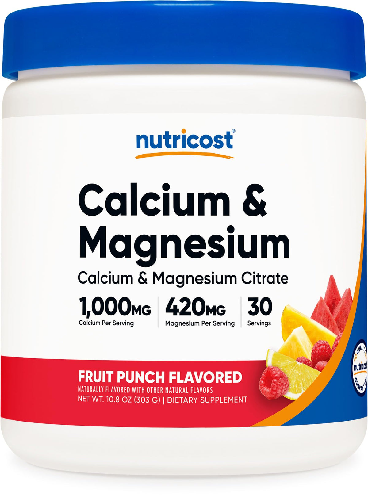 Nutricost Poudre de Calcium Magnésium 375g emballage avant