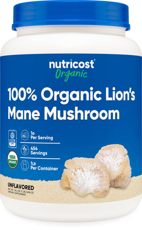 Nutricost Poudre de Champignon Lion's Mane Bio 540g vue avant
