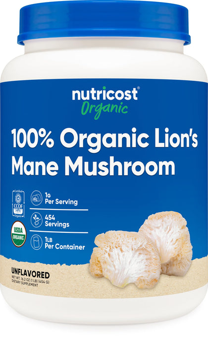Nutricost Poudre de Champignon Lion's Mane Bio 540g vue avant