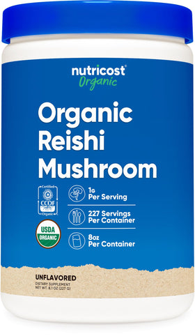 Nutricost Poudre de Champignon Reishi Bio 291g emballage avant