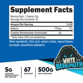 Nutricost Poudre de Créatine Monohydrate 500 g emballage